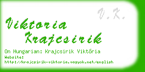viktoria krajcsirik business card